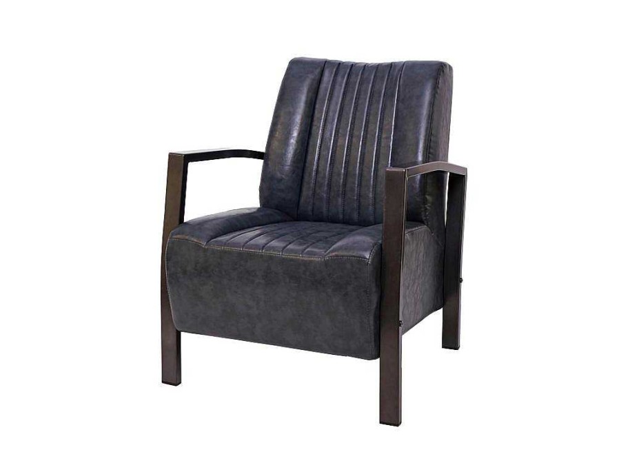 Vente-unique Fauteuil Met Holle Rugleuning | Mcw-H10 Fauteuil, Vintage Grijs