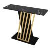 Vente-unique Sidetable | Consoletafel - Zwart Marmereffect En Goud - Orsona