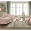 Vente-unique Fauteuil Stof Fluweel / Suedine | Fauteuil Van Fluweel Alienor Pastel Roze