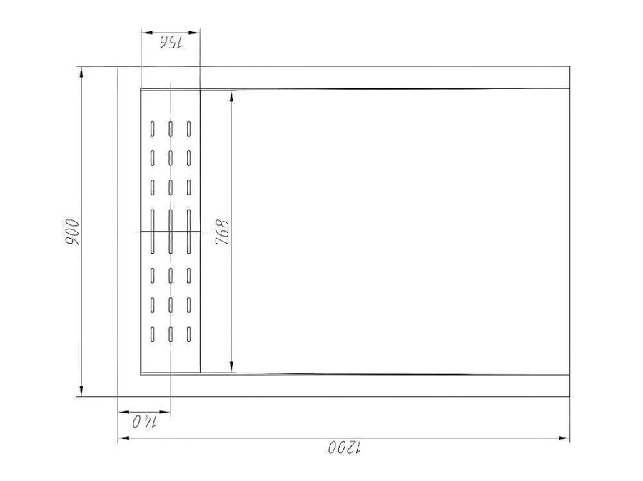 Shower & Design Douchebak | Douchebak Lyros Inclusief Sifon - 1200 X 900 X 40 Mm - Antraciet