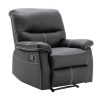 Vente-unique Relaxfauteuil | Relaxfauteuil Canby - Kunstleer - Zwart