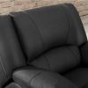 Vente-unique Relaxfauteuil | Relaxfauteuil Van Leer Aroma - Zwart