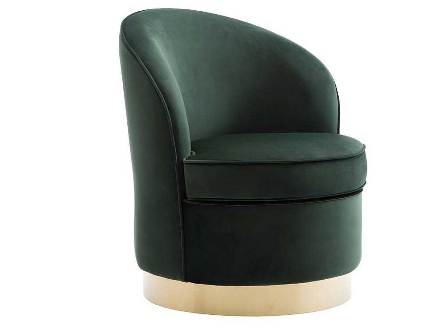 Vente-unique Fauteuil Stof | Fauteuil Sanela Van Fluweel - Spargroen