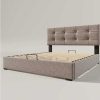 ModernLuxe Fluwelen Bed | Opbergbed 140X200Cm - Stof Fluweel - Met Verstelbaar Hoofdeinde + Lattenbodem - Grijs