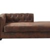 Vente-unique Chaise Longue | Chesterfield Chaise Longue - Hoek Rechts - Shirel Van Microvezel Met Lived-In Leeraspect