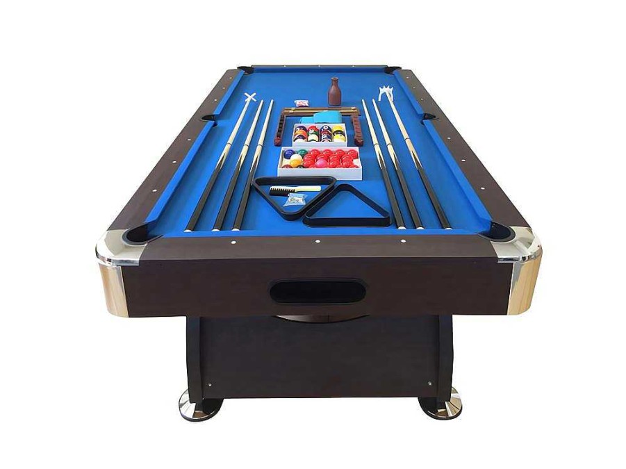 ELITESHOPPING Spel Voor Binnen | Biljarttafel 8 Voet Compleet Met Accessoires Viper Blue