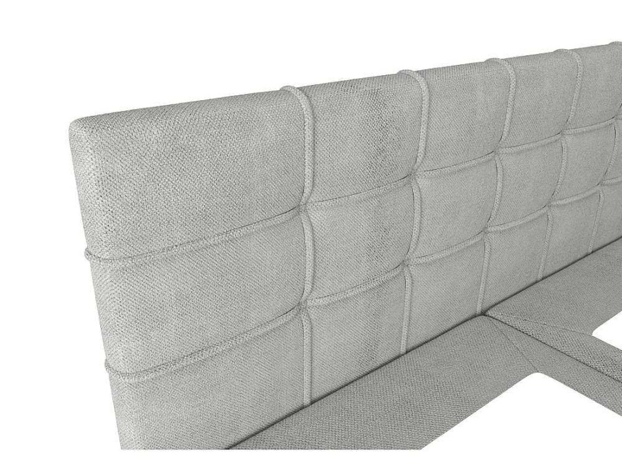 Ysmée Boxspringbed | Set Bed Met Hoofdbord Met Capitons + Bedbodem Met Opbergruimte + Matras+ Dekmatras - 160 X 200 Cm - Stof - Lichtgrijs - Kida Van Ysmee