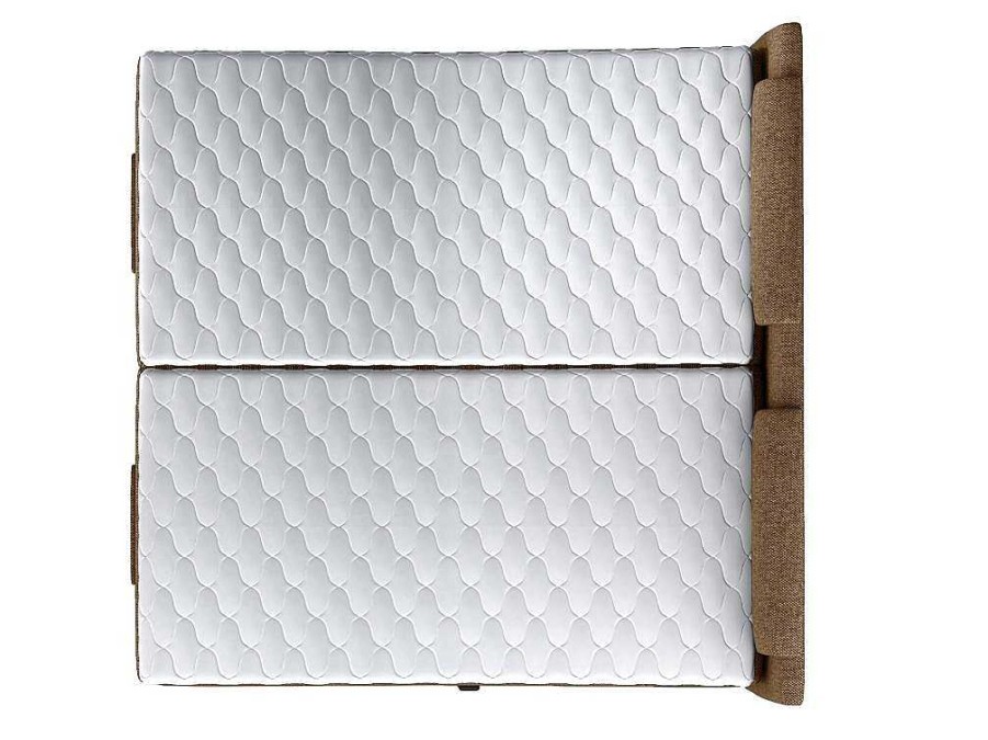 Palacio Tweepersoonsbed | Set Boxspring Hoofdbord + Elektrische Bedbodem + Matras + Topmatras Castel Van Palacio - 2X90X200Cm - Beige Stof