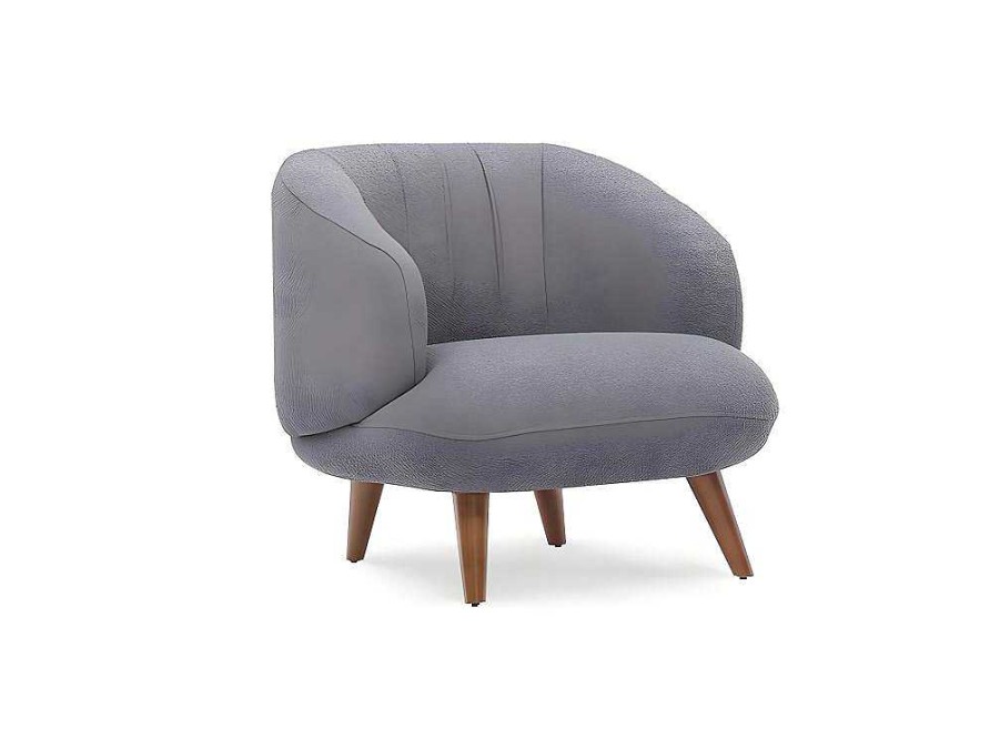 PASCAL MORABITO Fauteuil | Fauteuil Van Boucle Stof - Antraciet - Janina