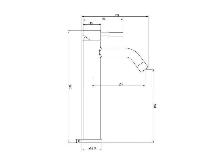 Shower & Design Kraan | Mechanische Mengkraan Met Ronde Vorm Van Geborsteld Roestvrij Staal - Mat Zwart - H29.6 Cm - Salavan