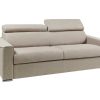 Vente-unique Speciale Modellen Zitbanken & Fauteuils | Vierzits Express Slaapbank Van Stof Vizir - Beige - Slaapafmeting Met Brede Latten 160 Cm - Matras 18 Cm