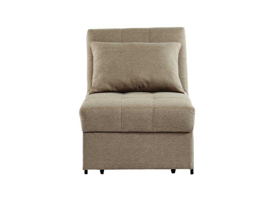 Vente-unique Uitklapbare Fauteuil | Slaapfauteuil Van Stof Lesna - Beige