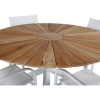 Vente-unique Tuinset | Mexico Tuinmeubelset Tafel O140Cm En 4 Stoel Santorini Wit, Naturel.