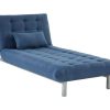 Vente-unique Chaise Longue | Chaise Longue Hornet - Blauw