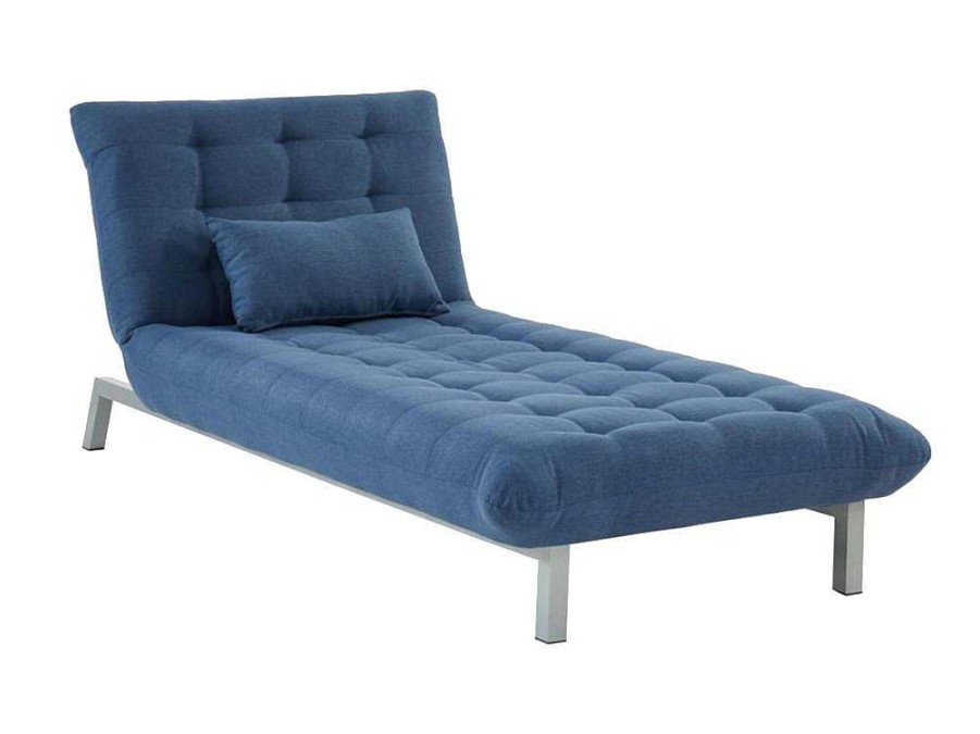 Vente-unique Chaise Longue | Chaise Longue Hornet - Blauw