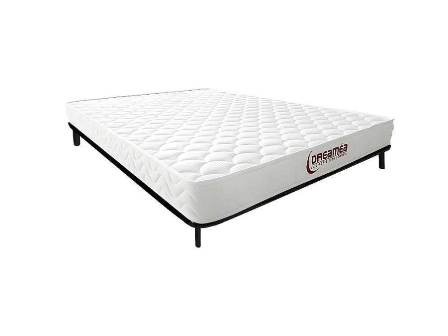 DREAMEA Set Matras En Lattenbodem | Set Lattenbodem + Schuimmatras Met Vormgeheugen Pelops Van Dreamea - Dikte 15 Cm - 140 X 190 Cm