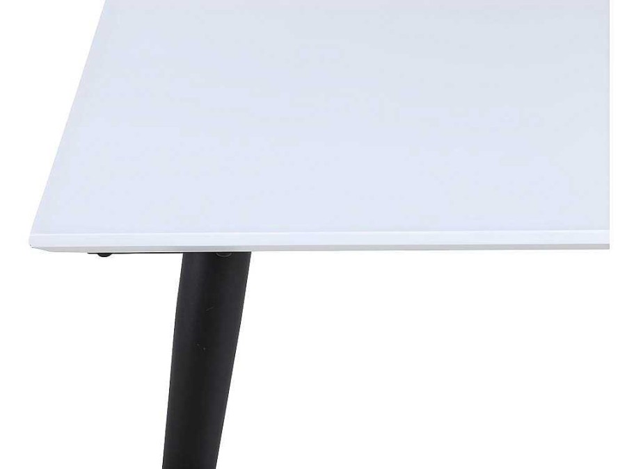 Vente-unique Eettafel | Jimmy Eetkamertafel 90X150/240Cm Met Extra Plaat Hpl Wit.