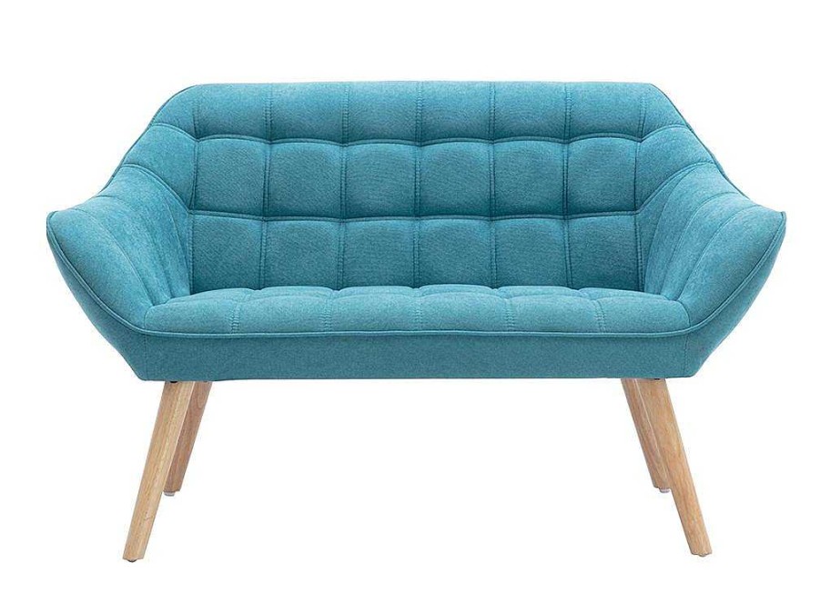 Vente-unique Scandinavisch | Tweezitsbank Van Stof Caserta - Blauw