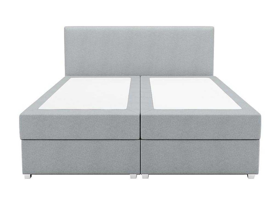 Ysmée Boxspringbed | Complete Set Met Boxspring En Hoofdbord + Bedbodem + Matras + Topmatras - 160 X 200 Cm - Stof - Lichtgrijs - Onan Van Ysmee