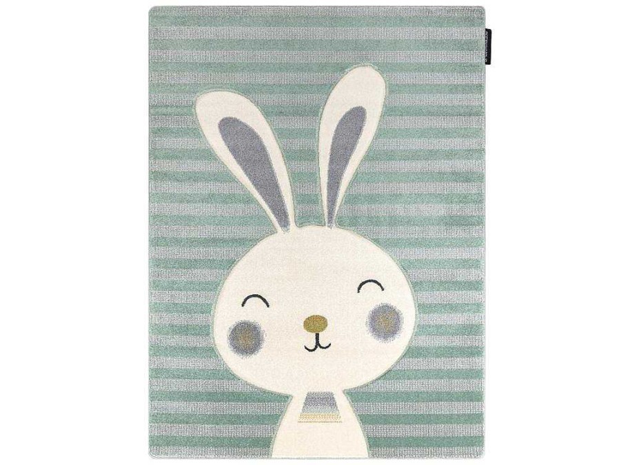 RugsX Kindervloerkleed | Tapijt Petit Rabbit Konijn , Konijntje Groen 140X190 Cm