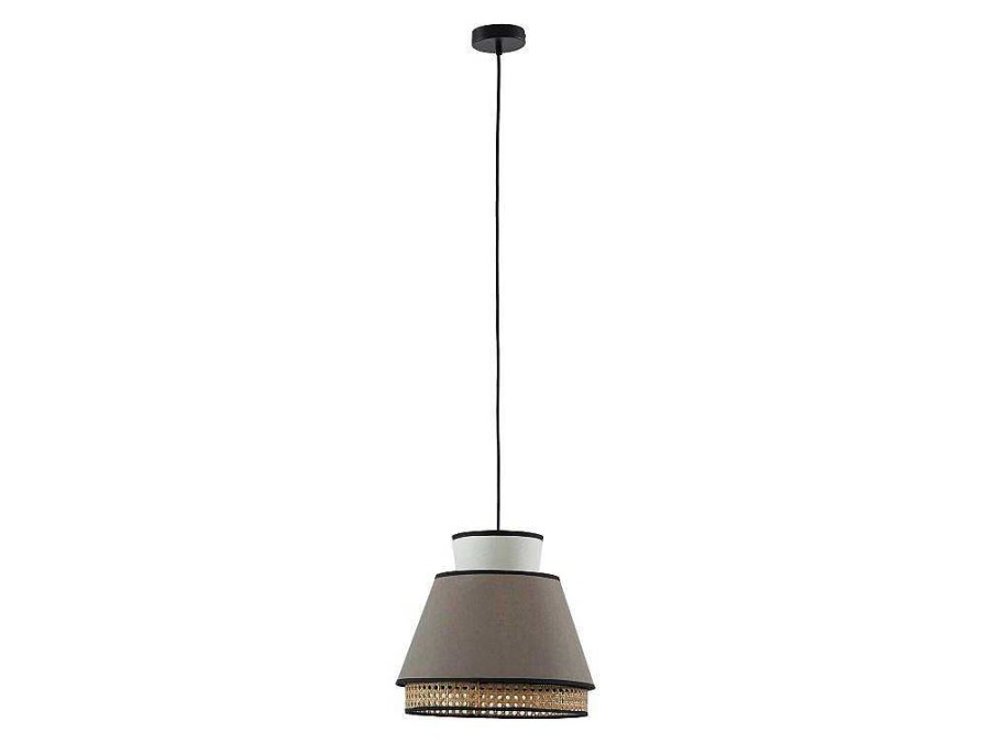 OZAIA Hanglamp | Scandinavische Rieten Hanglamp - Naturel En Warmgrijs - D35 X H120 Cm - Klaus