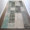 OZAIA Gangtapijt | Gangtapijt Vintagestijl Turin - 100% Polyester - 80 X 200 Cm - Grijsblauw