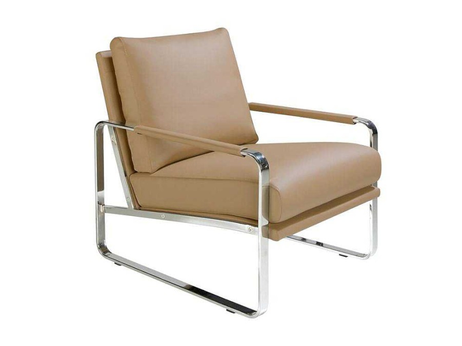 Angel Cerda Fauteuil Kunstleer | Creme Eco-Leren Gestoffeerde Fauteuil 5046 Angel Cerda