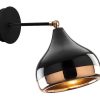 OZAIA Wandlamp | Wandlamp Van Metaal Met Verstelbare Kap Yildo - D17 X H28 Cm - Zwart En Koperkleurig