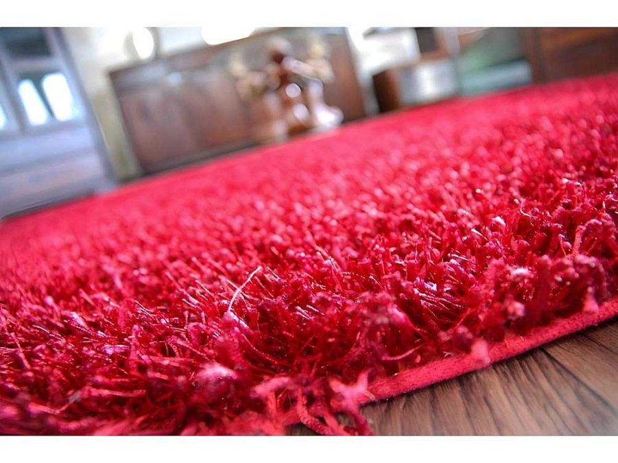 RugsX Tapijt Hoogpolig | Tapijt Shaggy Lilou Rood 160X230 Cm