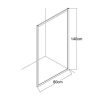 Shower & Design Badscherm | Badscherm Goudkleurig Industriele Stijl 80 X 140 Cm Gehard Glas Bradenton