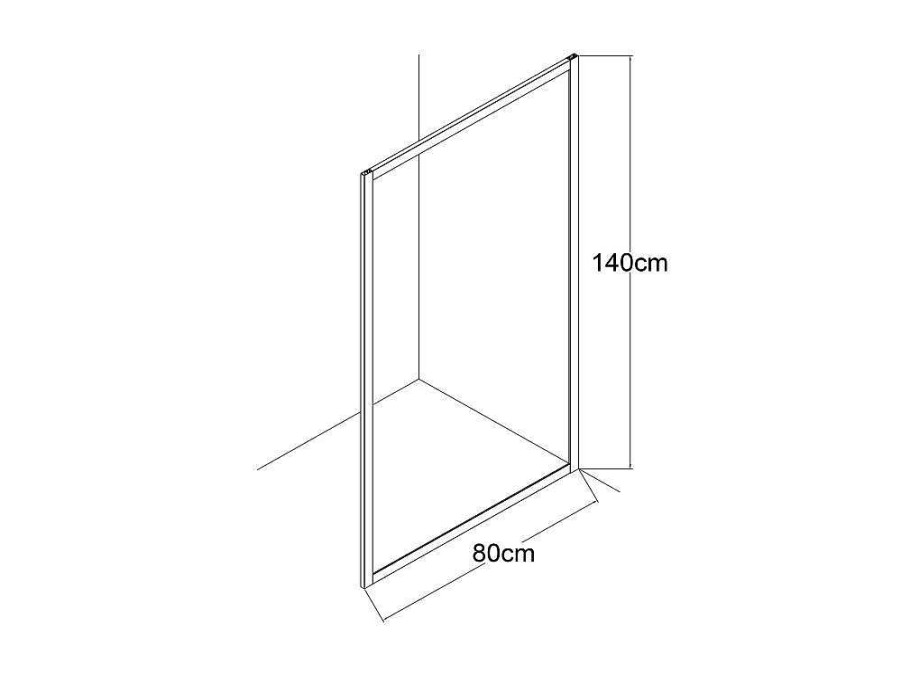 Shower & Design Badscherm | Badscherm Goudkleurig Industriele Stijl 80 X 140 Cm Gehard Glas Bradenton