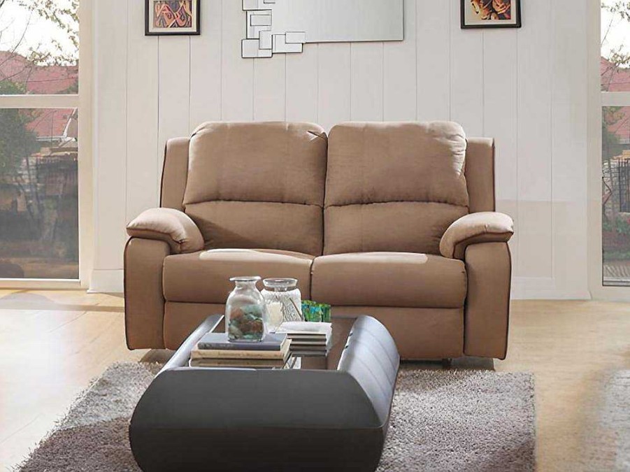 Vente-unique Aanbiedingen: Zitbank & Fauteuil | Tweezits Relaxbank Microvezel Hernani - Taupe