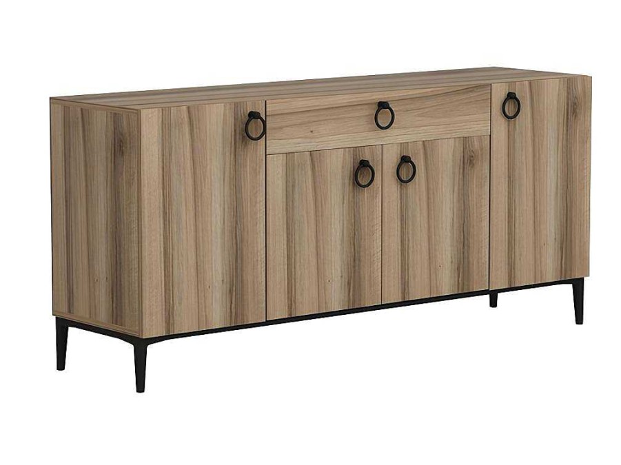 Homemania Ladekast | Moon Multifunctioneel Kabinet, Walnoot, 160X42X75 Cm, Epikasa