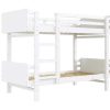 Vente-unique Kinderbed Stapelbed | Uitneembaar Stapelbed 2 X 90 X 190 Cm Met Ladder - Massief Hout - Wit