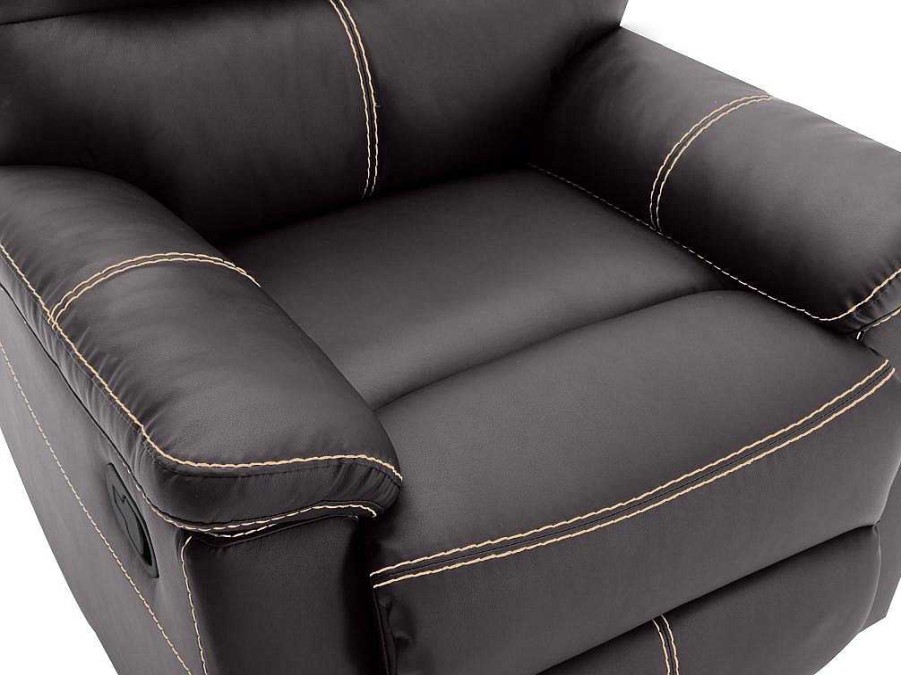 Vente-unique Relaxfauteuil | Fauteuil Van Bruine Kunstleer Canby