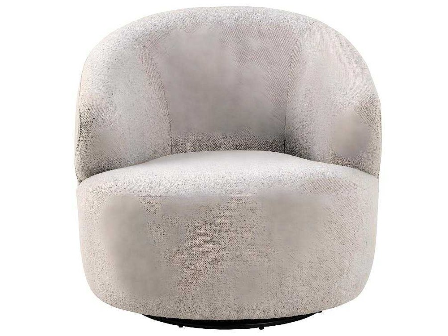 Vente-unique Fauteuil Met Holle Rugleuning | West Fauteuil Draaifunctie, Terugkeer Beige.