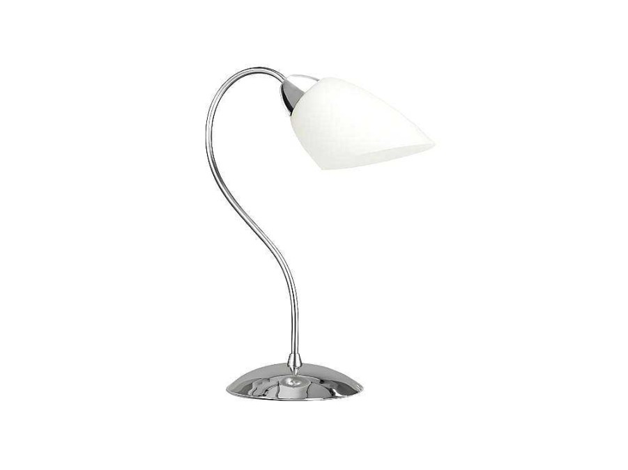 EPIKASA Lamp | Viletta Tafellamp, Chroom, Wit, 22X22X44 Cm, Epikasa