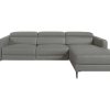 Angel Cerda Hoekbank | Chaise Longue Bank In Donkergrijs Leer Met Relaxmechanisme 6126 Angel Cerda