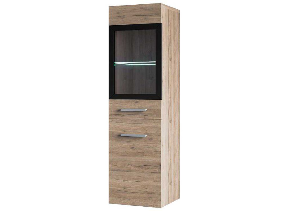 Vente-unique Badkamerkast | Badkamerkolom Met Led'S - Licht Naturel - L30 X B30 X H109 Cm - Laurine