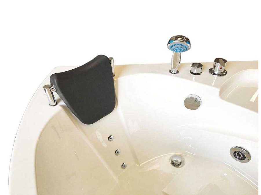 ELITESHOPPING Massagebad | Witte Hottub 135 X 135 Cm Voor 2 Personen 9 Jets Briony