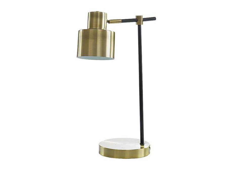 OZAIA Lamp | Schemerlamp Met Vintage-Stijl Anticaire - Ijzer - 26 X 15 X 45 Cm - Goudkleurig