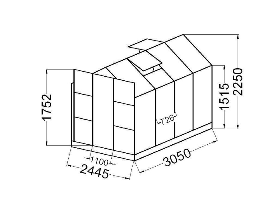 EXPERTLAND Tuinkas | Tuinkas Van Polycarbonaat Van 7,5 M Greenea Ii