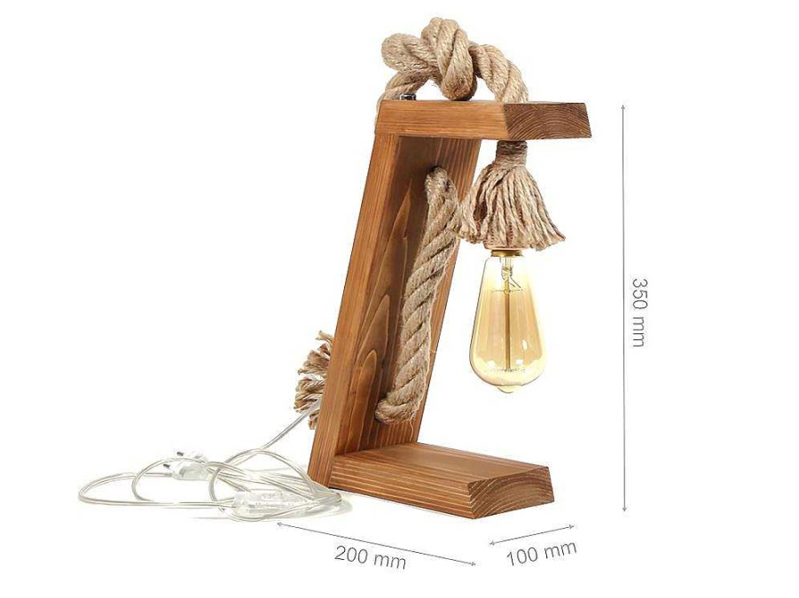 OZAIA Lamp | Tafellamp Van Grenen Karatas - Handgemaakt - H35 Cm