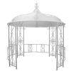 EXPERTLAND Prieel, Pergola, Gazebo En Kiosk | Smeedijzeren Tuinkiosk Van Metaal Tilcara - D300 X H290 Cm - Wit