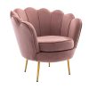 PASCAL MORABITO Fauteuil Stof Fluweel / Suedine | Fauteuil Van Fluweel Dandelion - Roze - Van Pascal Morabito