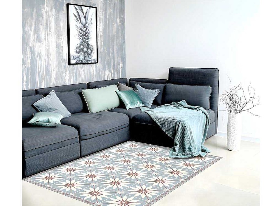 OZAIA Tapijt Van Vinyl | Tapijt Van Vinyl Met Bloempatroneneffect Florita - 120 X 180 Cm