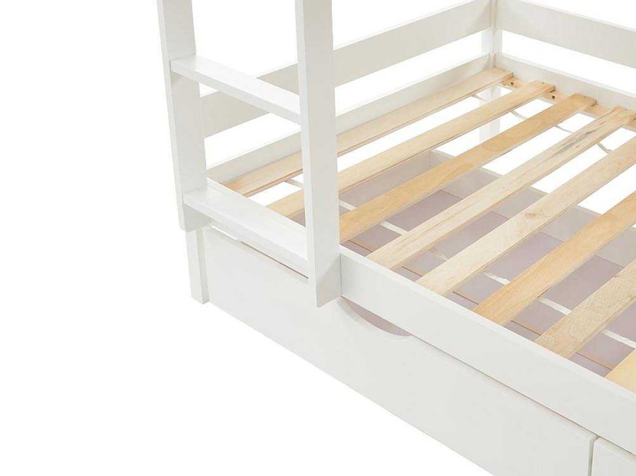 Vente-unique Kinderbed Stapelbed | Stapelbed 2 X 90 X 190 Cm - 2 Laden - Grenen - Wit - Chori