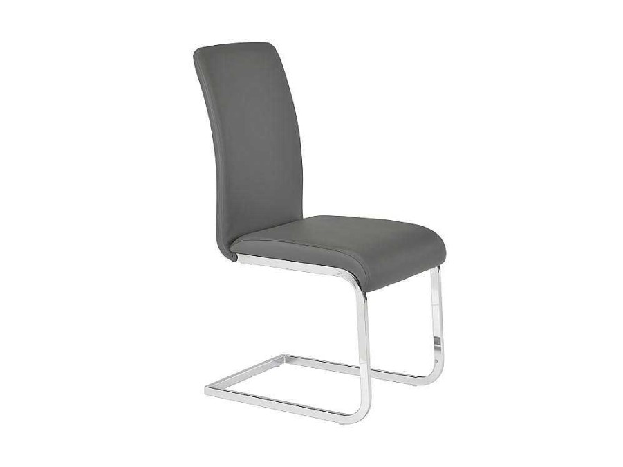 Vente-unique Stoel | Set Van 4 Stoelen Lirica - Grijs Kunstleer