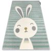 RugsX Kindervloerkleed | Tapijt Petit Rabbit Konijn , Konijntje Groen 140X190 Cm