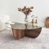 Vente-unique Salontafel | Salontafel Van Gehard Glas - Naturel En Transparant - Aysun